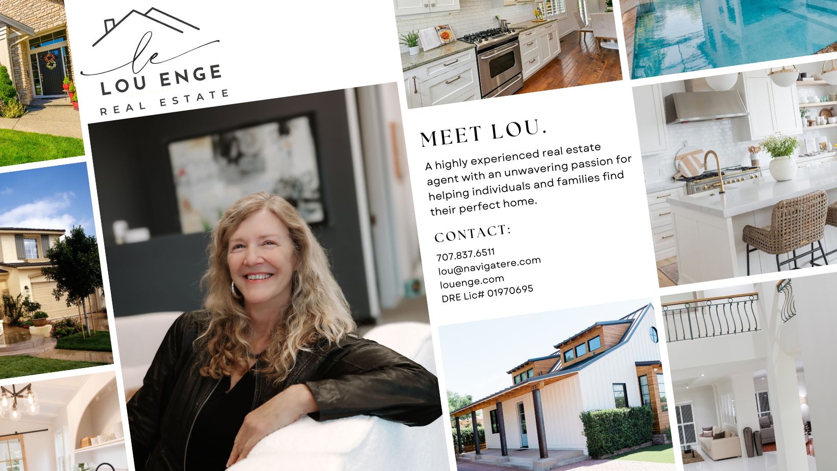 White Classy Modern Real Estate Photo Collage Facebook Cover